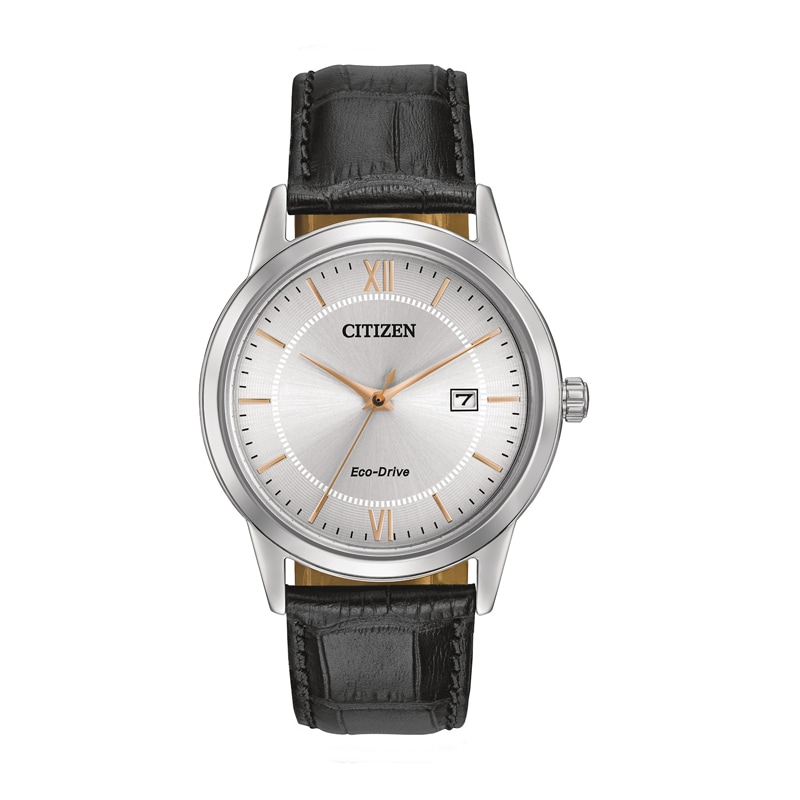 Men's Citizen Eco-Drive® Corso Strap Watch with Silver Dial (Model: AW1236-03A)