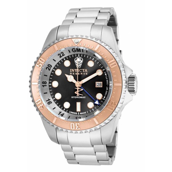 Men's Invicta Hydromax Two-Tone Watch with Black Dial (Model: 16963)