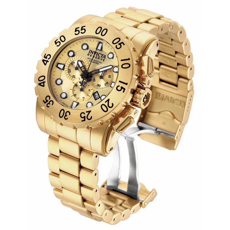 Main Image 1 of Men's Invicta Reserve Chronograph Gold-Tone Watch with Gold-Tone Dial (Model: 17379)