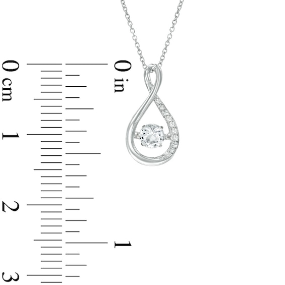 4.5mm Lab-Created White Sapphire Infinity Pendant in Sterling Silver