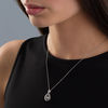 Thumbnail Image 3 of 4.5mm Lab-Created White Sapphire Infinity Pendant in Sterling Silver