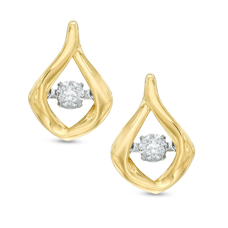 1/5 CT. T.W. Diamond Solitaire Drop Earrings in 10K Gold