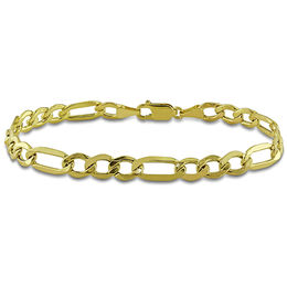 Mens Bracelets Zales Men S 7 0mm Figaro Chain Bracelet In 10k Gold