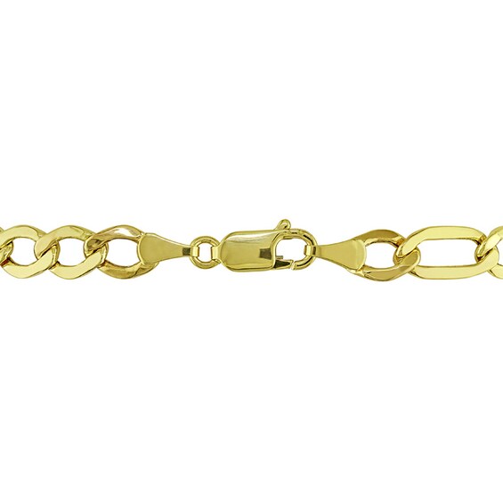 Men's 7.0mm Figaro Chain Bracelet in 10K Gold - 9.0" Men's 7.0mm Figaro Chain Bracelet in 10K Gold - 9.0"