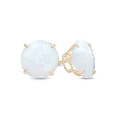 October Birthstone White Faux Opal Cabochons Clips Also Available Stud and Drop Earrings Gold Opal Earrings Shimmering Opal Earrings