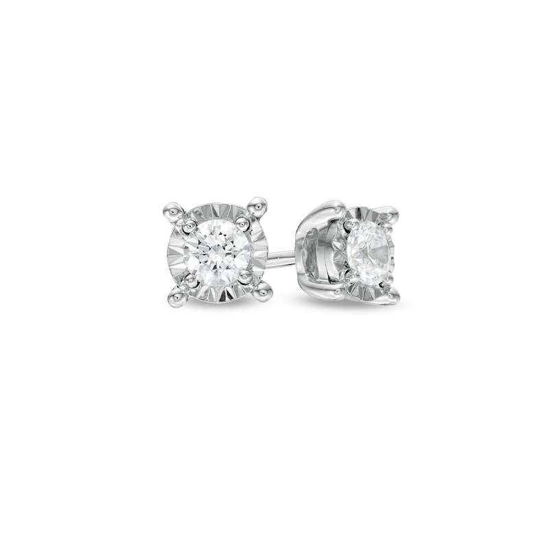 1/4 CT. T.W. Diamond Solitaire Stud Earrings in Sterling Silver (J/I3)