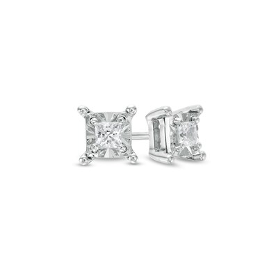 Reflection Beads Sterling Silver Square Simulated CZ Bead 10 x 8 mm 