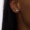 Thumbnail Image 2 of 1/4 CT. T.W. Princess-Cut Diamond Solitaire Stud Earrings in Sterling Silver (J/I3)