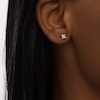 1/10 CT. T.W. Princess-Cut Diamond Solitaire Stud Earrings in Sterling Silver (J/I3)