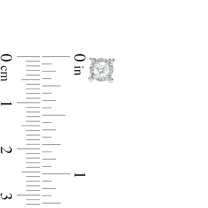 1/3 CT. T.W. Diamond Solitaire Stud Earrings in Sterling Silver (J/I3)