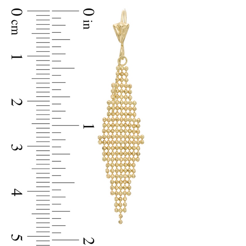 Main Image 2 of Kite-Shaped Bead Drop Earrings in 10K Gold