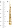 Thumbnail Image 2 of Diamond-Cut Rope Chain Drop Earrings in 10K Gold