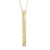 Thumbnail Image 1 of Diamond-Cut Linear Bar Pendant in 10K Gold - 17"