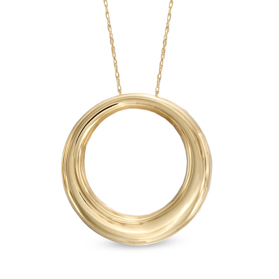 Circle Pendant in 10K Gold