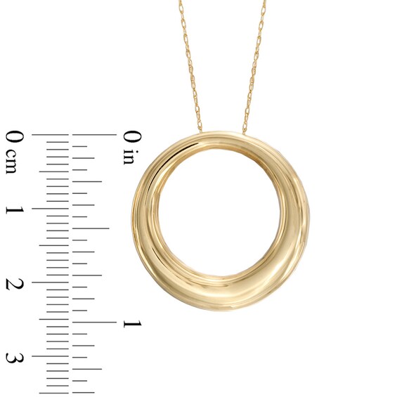 Circle Pendant in 10K Gold