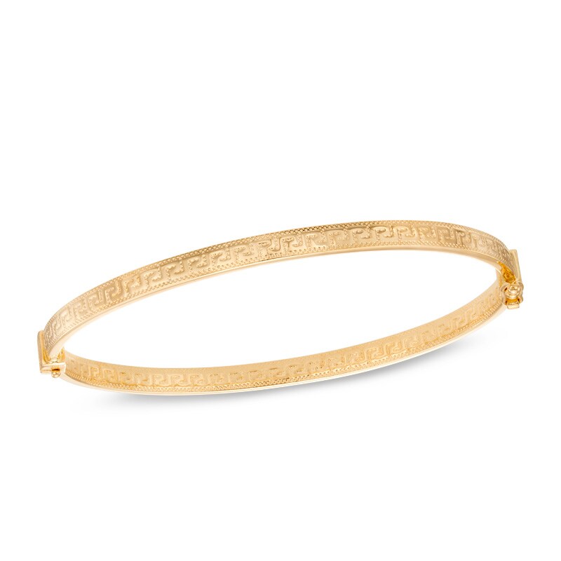 4.0mm Greek Key Bangle in 14K Gold