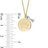Thumbnail Image 2 of Dog Paw Disc with Bone Charm Pendant in 10K Two-Tone Gold - 17"