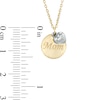 Thumbnail Image 2 of "MOM" Disc with Heart Charm Pendant in 10K Two-Tone Gold