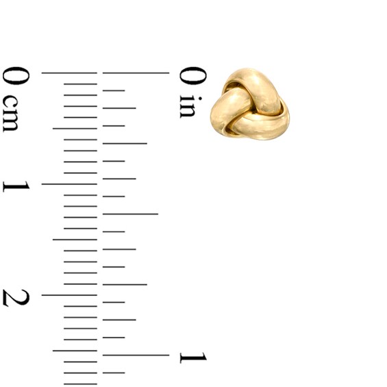 Small Love Knot Stud Earrings in 10K Gold