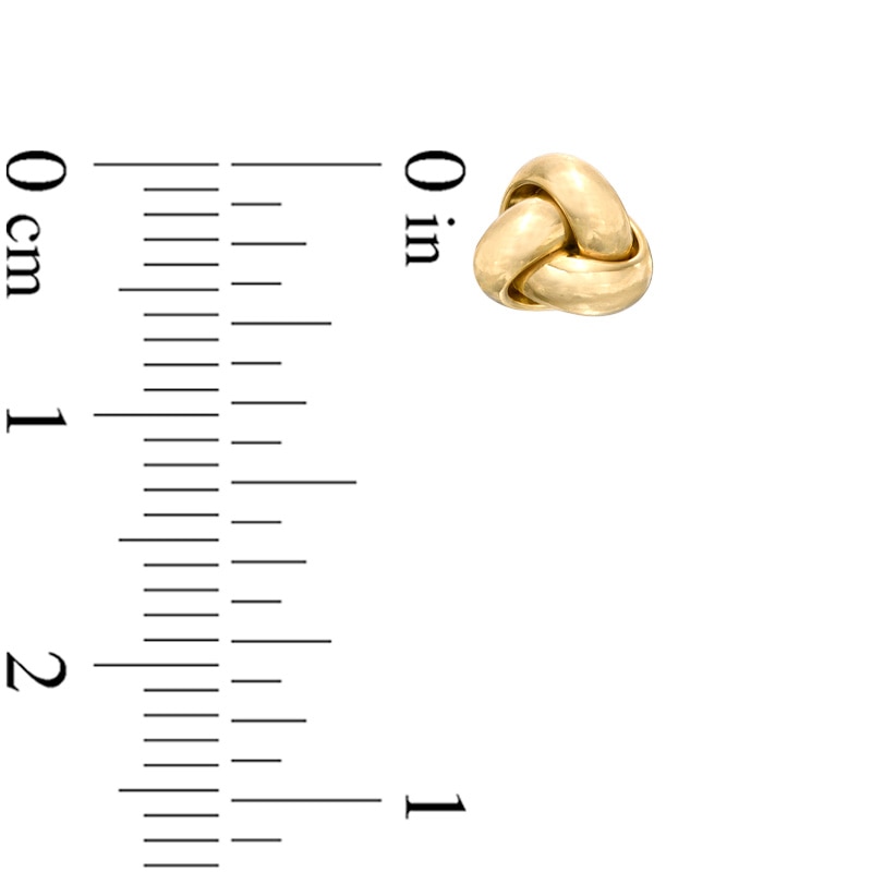 Main Image 2 of Small Love Knot Stud Earrings in 10K Gold