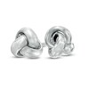 Thumbnail Image 1 of Small Love Knot Stud Earrings in 10K White Gold