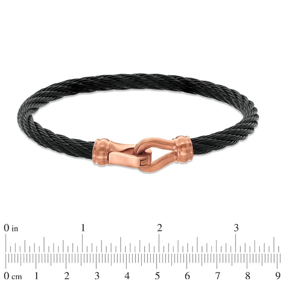 Cable Bracelet in Two-Tone Stainless Steel - 8.5"