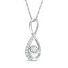 Thumbnail Image 1 of Diamond Accent Infinity Pendant in 10K White Gold