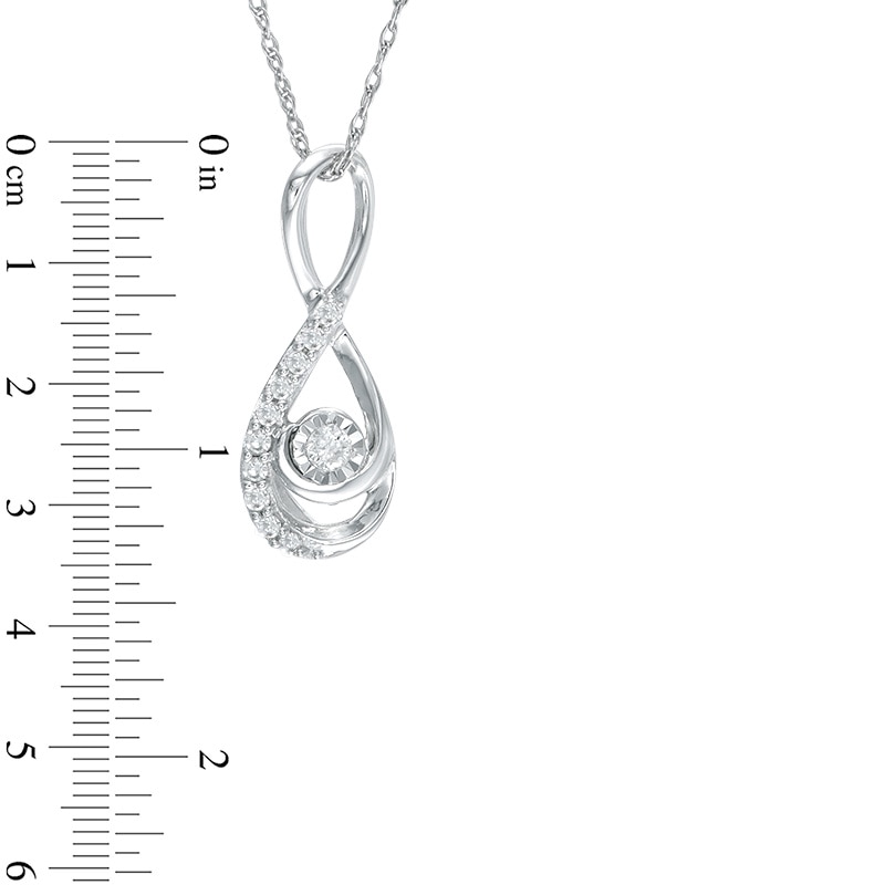 Main Image 2 of Diamond Accent Infinity Pendant in 10K White Gold