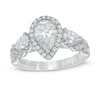 Thumbnail Image 0 of Vera Wang Love Collection 1-3/4 CT. T.W. Pear-Shaped Diamond Three Stone Engagement Ring in 14K White Gold