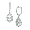 Thumbnail Image 1 of 1/2 CT. T.W. Diamond Starburst Drop Earrings in 10K White Gold
