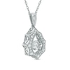 Thumbnail Image 1 of 1/2 CT. T.W. Diamond Starburst Pendant in 10K White Gold