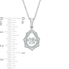 Thumbnail Image 2 of 1/2 CT. T.W. Diamond Starburst Pendant in 10K White Gold