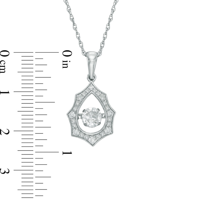 1/2 CT. T.W. Diamond Starburst Pendant in 10K White Gold