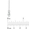 Thumbnail Image 2 of 5.0mm Lab-Created Blue and White Sapphire Frame Necklace in Sterling Silver - 16"
