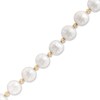 Thumbnail Image 1 of 8.5-9.5mm Freshwater Cultured Pearl and Bead Strand Bracelet in Sterling Silver with 14K Gold Plate-7.25"