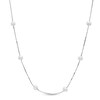 Thumbnail Image 0 of 4.5 - 5.0mm Cultured Freshwater Pearl Station Necklace in Sterling Silver