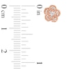 Thumbnail Image 2 of 5.0mm Lab-Created White Sapphire Flower Stud Earrings in Sterling Silver with 18K Rose Gold Plate