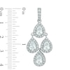 Thumbnail Image 2 of Pear-Shaped Lab-Created White Sapphire Chandelier Drop Earrings in Sterling Silver