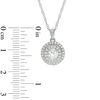 Thumbnail Image 2 of 5.0mm Lab-Created White Sapphire Frame Pendant and Earrings Set in Sterling Silver