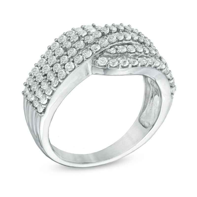 Main Image 2 of Lab-Created White Sapphire Ring in Sterling Silver
