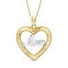 Thumbnail Image 1 of Diamond-Cut Heart with &quot;MOM&quot; Pendant in 10K Two-Tone Gold
