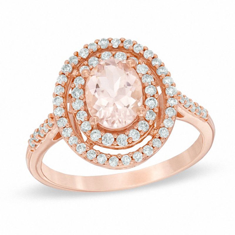 Zales oval morganite ring hotsell