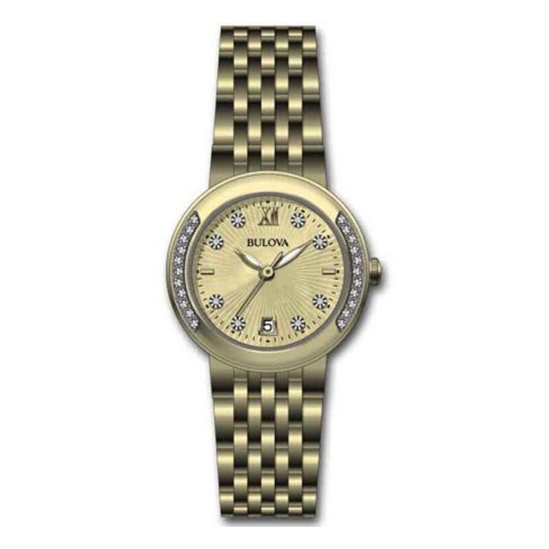 Main Image 1 of Ladies' Bulova Diamond Accent Gold-Tone Watch (Model: 98R212)