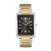 Thumbnail Image 1 of Men's Bulova Two-Tone Watch with Rectangular Black Dial (Model: 98A149)