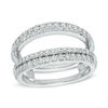 Thumbnail Image 1 of 1 CT. T.W. Certified Diamond Double Row Solitaire Enhancer in 14K White Gold (I/I1)