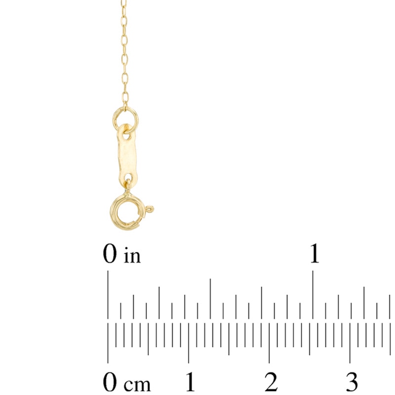 Zales Lock and Key Lariat Necklace in 10K Gold