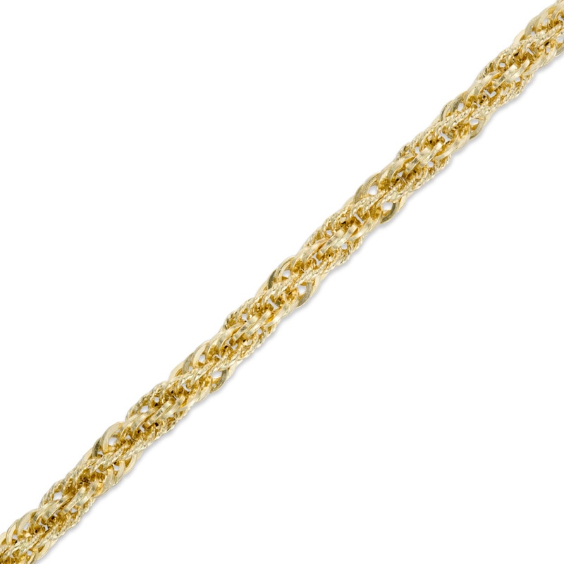 018 Gauge Rope Chain Bracelet in 14K Gold - 7.25"