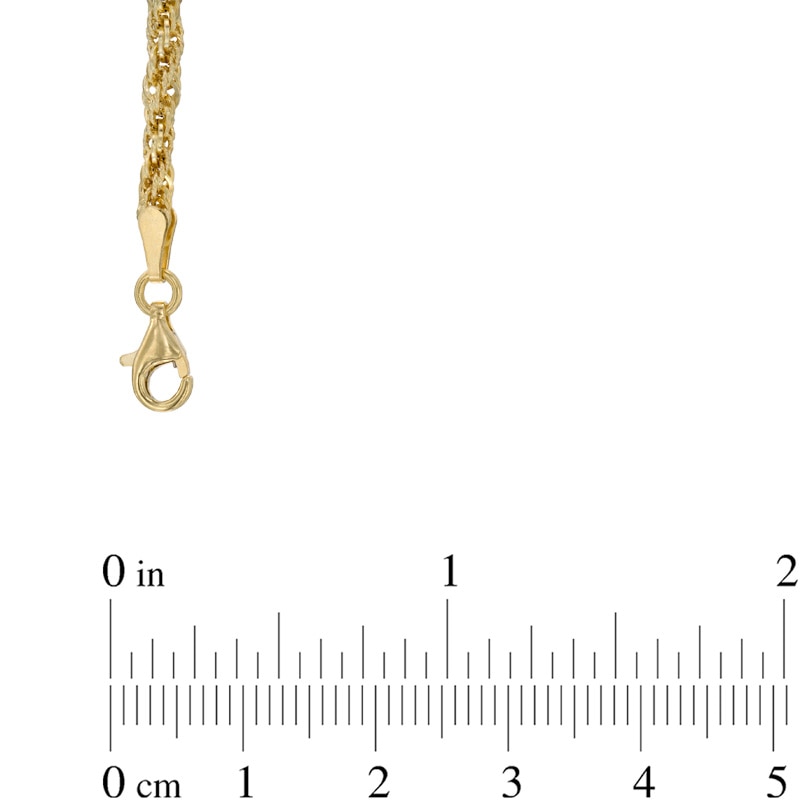 018 Gauge Rope Chain Bracelet in 14K Gold - 7.25"