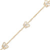 Thumbnail Image 1 of Butterfly Station Bracelet in 10K Gold - 7.5"