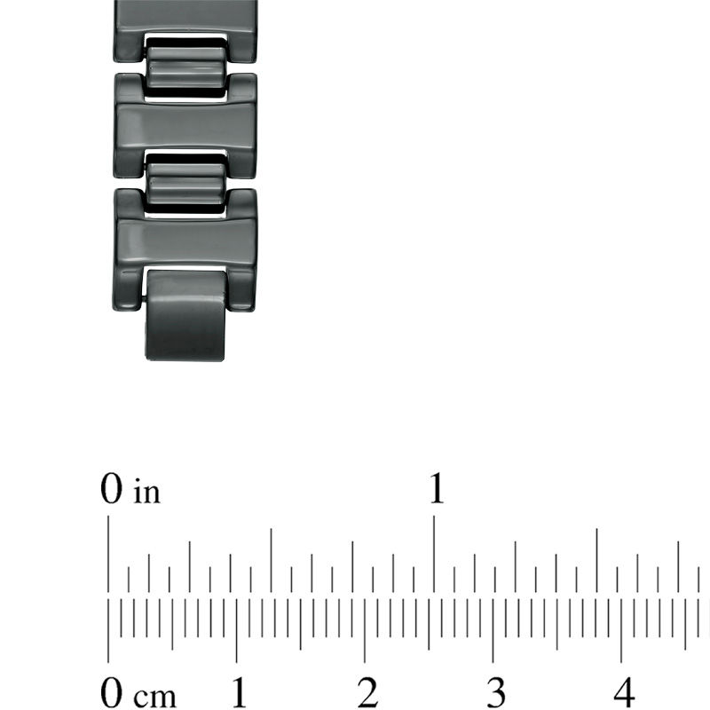 Men's 15.0mm Link Bracelet in Black IP Tungsten - 8.5"